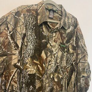Remington Realtree Long Sleeve Camo Shirt - Mens 3XL Woodland 100% cotton